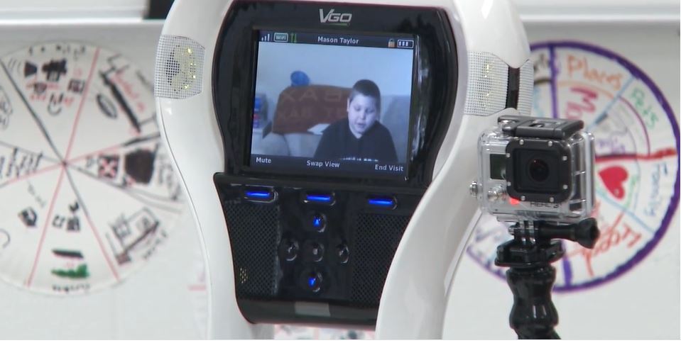 Sick kid gets an education via telepresence robot